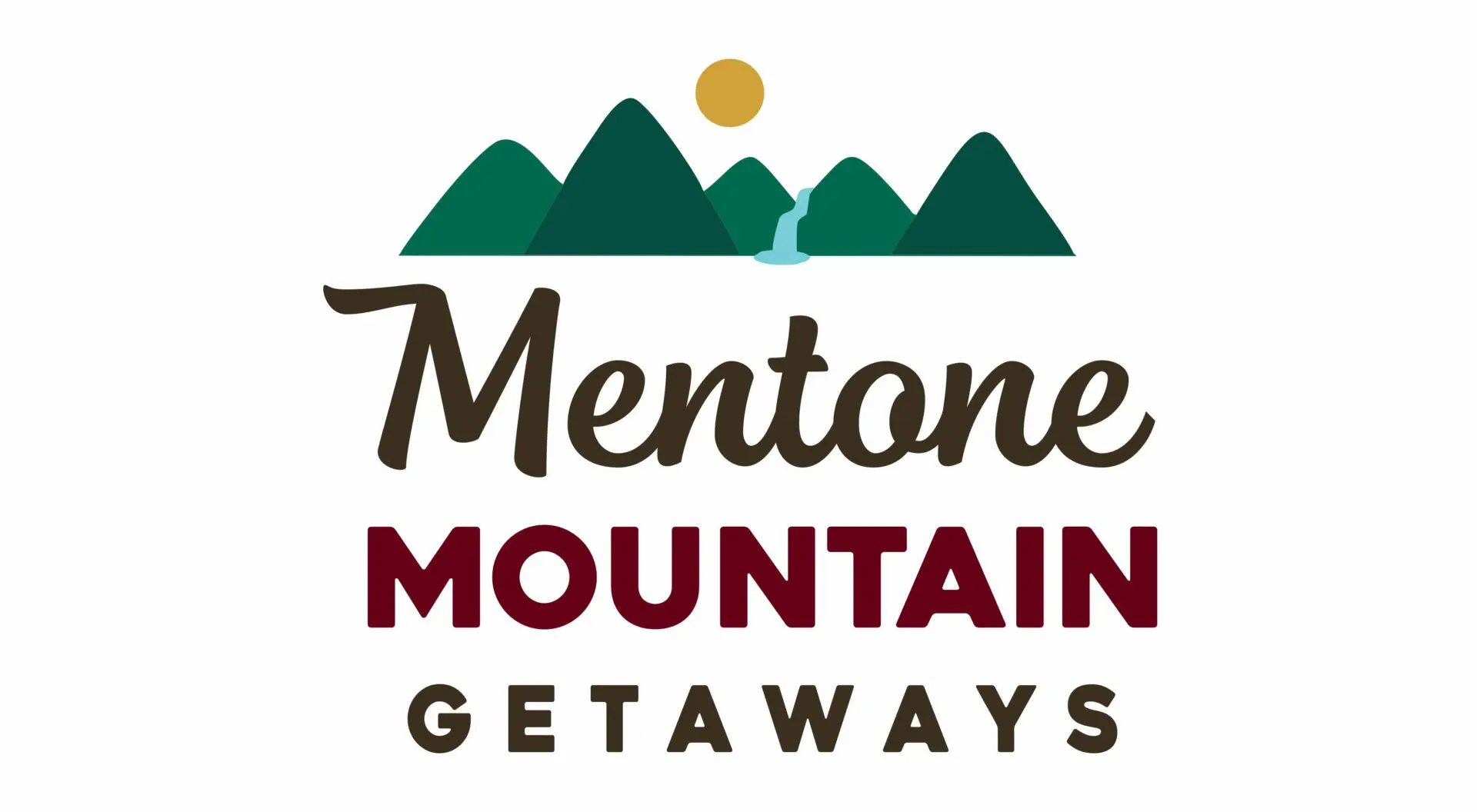 A logo for the mentone mountain getaways.
